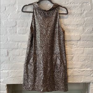 Adam Lippes silver mini dress sz 6